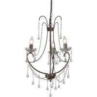 Netlighting Romance 3 Light Multi Arm Chandeliers Rust in Brown