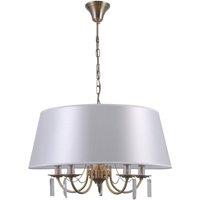 Netlighting Solana Classic 5 Light Multi Arm Pendant Ceiling Light E14 in Brown
