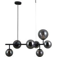 Netlighting Frontera Modern 7 Light Bar Pendant Ceiling Light G9 in Black