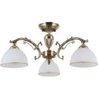 Netlighting Feneza Stylish 3 Light Multi Arm Semi Flush Ceiling Lamp E27 in Brown