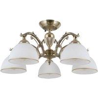 Netlighting Feneza Stylish 5 Light Multi Arm Semi Flush Ceiling Lamp E27 in Brown