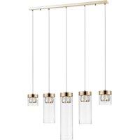 Netlighting Gem Bar Pendant Ceiling Light Gold 5x G9