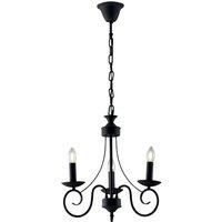 Netlighting BEATRICE 3 Light Chandeliers Anthracite 63x57cm in Black | Size: 63x57 cm
