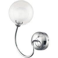 Netlighting BLOG Wall Lamp with Glass Shades Chrome 18x24x15cm in Grey | Size: 18 x 24 x 15 cm
