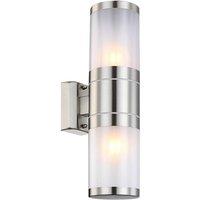 Netlighting Xeloo Outdoor Up Down Wall Lamp Stainless Steel IP44 2x E27 in Grey