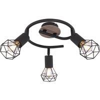 Netlighting Xara I Ceiling Spotlight Clusters Black Brown 3x E14