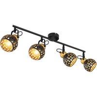 Netlighting Sarra Ceiling Spotlight Bar Matt Black 4x E14