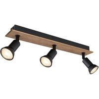 Netlighting Drew Ceiling Spotlight Bar Dark Brown 3x GU10