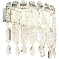 Netlighting Klunka Wall Lamp Chrome K5 Crystals LED 27006000K Touch Dimmer in Grey