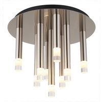 Netlighting Ryan Multi Arm Semi Flush Ceiling Lamp Nickel Matt 9x G9 in Grey