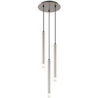 Netlighting Ryan Cluster Pendant Ceiling Light Nickel Matt 3x G9 in Grey