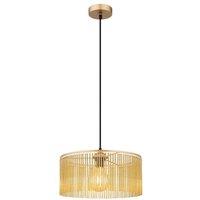 Netlighting Leeds Cylindrical Pendant Ceiling Light Gold Colours Antique 1x E27