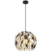 Netlighting Mika Wire Frame Pendant Ceiling Light Matt Black 1x E27