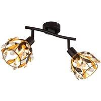 Netlighting Mika Twin Ceiling Spotlight Matt Black 2x E14