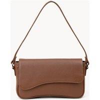 Assots London Women's BEVERLY' Pebble Grain Real Leather Shoulder Bag in Tan