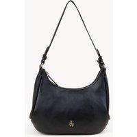Assots London Women's 'NATASHA' Pebble Grain Real Shoulder Bag in Black