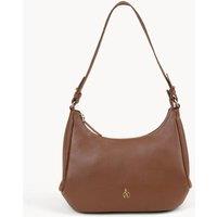 Assots London Women's 'NATASHA' Pebble Grain Real Shoulder Bag in Tan