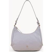 Assots London Women's 'NATASHA' Pebble Grain Real Shoulder Bag in Grey