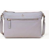 Assots London Women's 'BECKY' Pebble Grain Real Leather Crossbody Bag in Grey