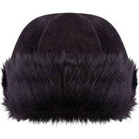 TruClothing Men's Sheepskin Shearling Leather Toscana Beanie Round Bucket Hat in Black | Size: Small