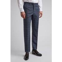 Ted Baker Men's Check Slim Fit Trousers in Blue | Size: 40R