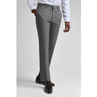 Ted Baker Men's Miken Grey Check Slim Trousers | Size: 44R