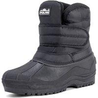 VIVA Men's Polar Men's Waterproof Nylon Snow Boots - Anti-Slip Rubber Sole in Black | Size: 9