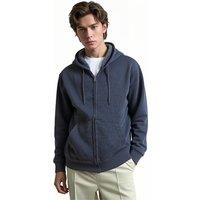 SweetLook Men's Plain Full Zip Up Polyester Hoodies for Men Uk in Dark Grey | Size: Small