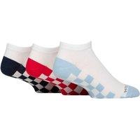 SOCKSHOP Wild Feet Men's Mens 3 Pair Novelty Cotton Trainer Socks in White | Size: 7-11