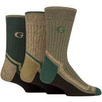 Glenmuir Men's Mens 3 Pair Durable Cotton Boot Socks in Green | Size: 7-11