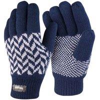 Result Men's Thinsulate Patterned Gloves in Navy | Size: Large/XL