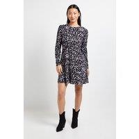 Dorothy Perkins Women's Petite Purple Spot Jersey Mini Dress | Size: 10