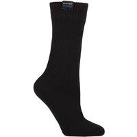 SOCKSHOP Women's 1 Pair Plain Waterproof Boot Socks in Black | Size: 4-8