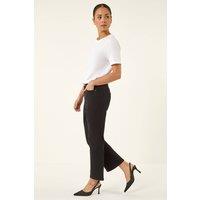 Roman Women's Petite Bootcut Cropped Jeans in Black | Size: 16
