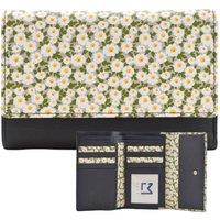 Mala leather Women's Floral Daisy Tri Fold Purse