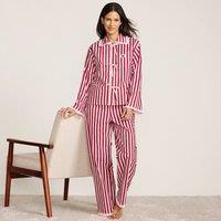 Lands' End Women's Lulu Guinness Poplin Pyjama Set in Pink | Size: 14-16