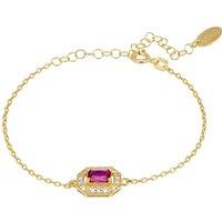 Latelita Women's Whistledown Gemstone Bracelet Ruby Gold in Red