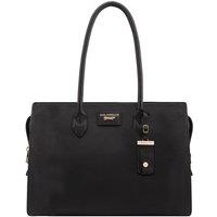 Paul Costelloe Women's 'Betsy' 100% Real Leather Shoulder Bag in Jet Black
