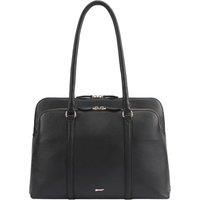 Paul Costelloe Women's 'Aldan' 100% Real Leather Shoulder Bag in Jet Black