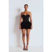 LEMONLUNAR Women's The Black Fur Mini Skirt | Size: Medium