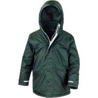 Result Core Plain Black Parka in Bottle Green | Size: 7-8 Years
