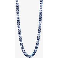 Fred Bennett Men's Blue Tone Stainless Steel Flat Curb Chain N4652B