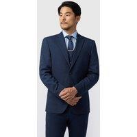 Limehaus Men's Regular Fit Navy Trousers | Size: 32R