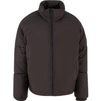 Build Your Brand Men's Oversized Puffer Jacket in Black | Size: Large