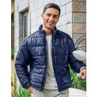 Brian Oak London Men's Navy Traveller Puffer Jacket in Blue | Size: Large