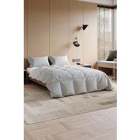H&O Direct 200cm L x 150cm W Microfibre Quilted Duvet Insert, Grey | Size: 200 cm L x 150 cm W