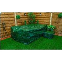 St Helens Home & Garden Water Resistant 2 Piece Ottoman Small Corner Cover Set in Green
