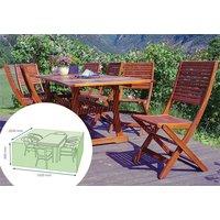 St Helens Home & Garden Water Resistant Rectangular Garden Table Cover in Green