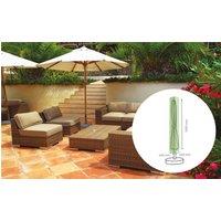 St Helens Home & Garden Water Resistant Parasol Cover in Green
