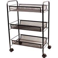 St Helens Metal Shelf Trolley, Black